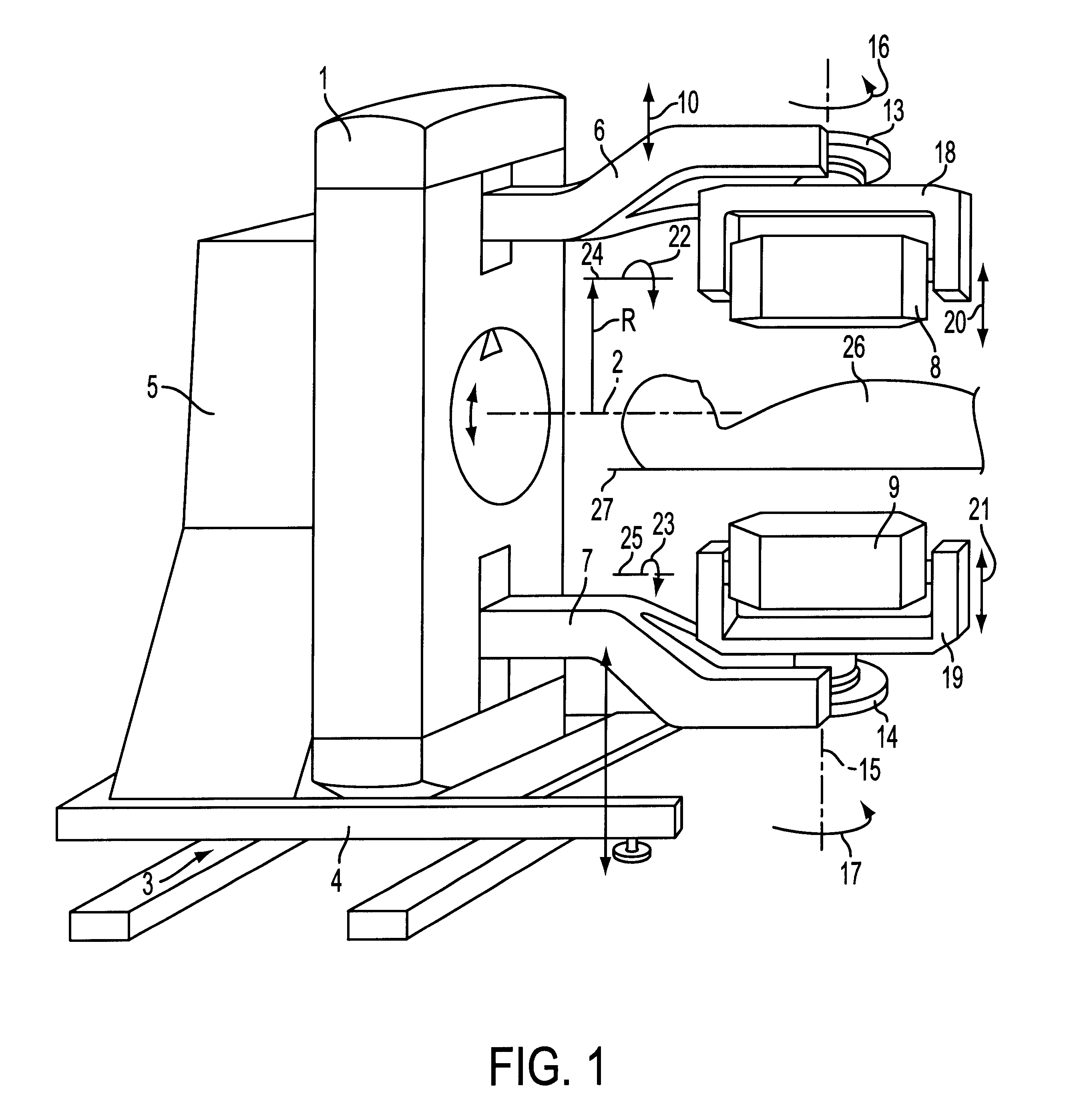 Tomographic acquisition method having two detectors with sighting center distinct from the center of rotation