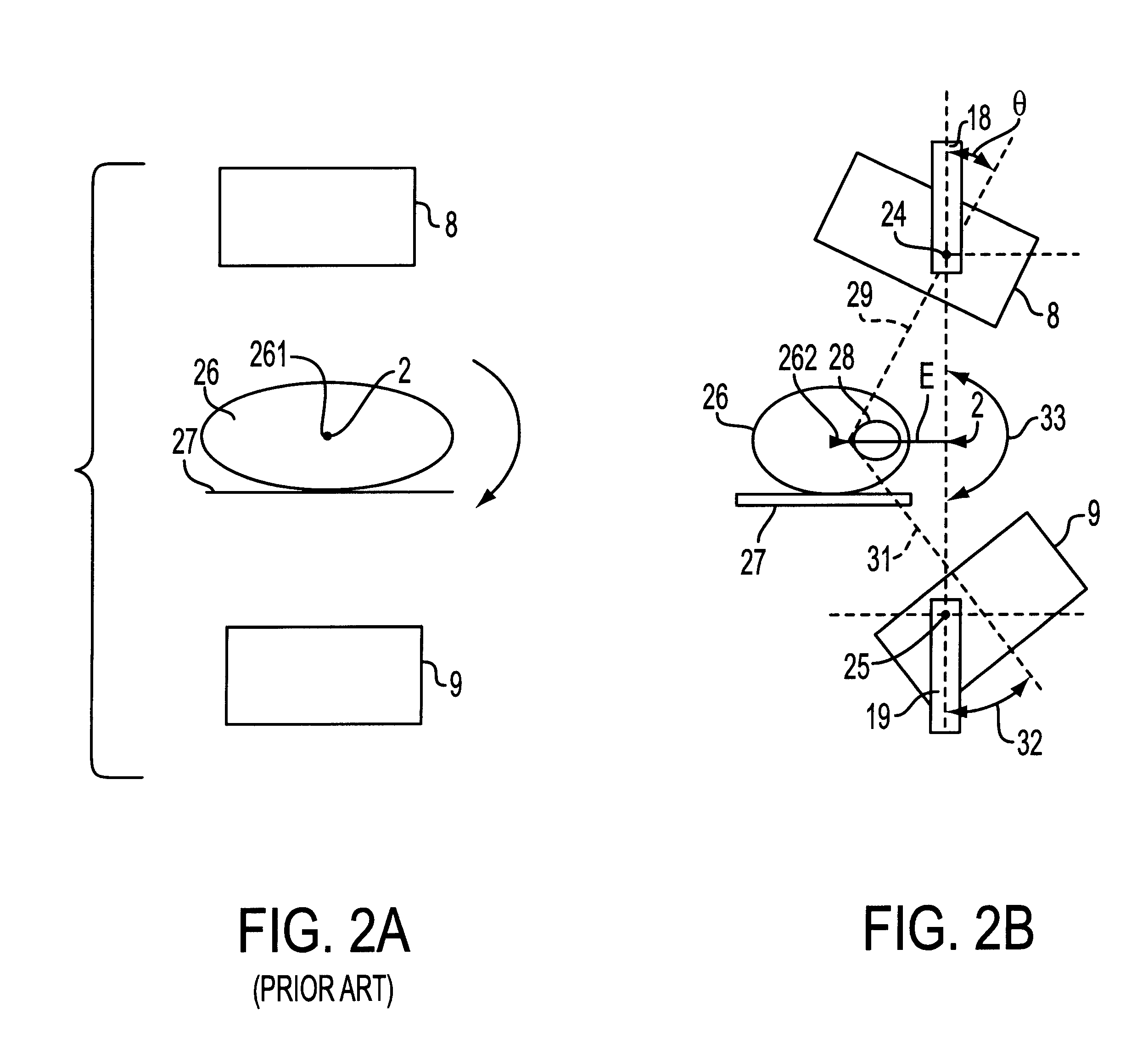 Tomographic acquisition method having two detectors with sighting center distinct from the center of rotation