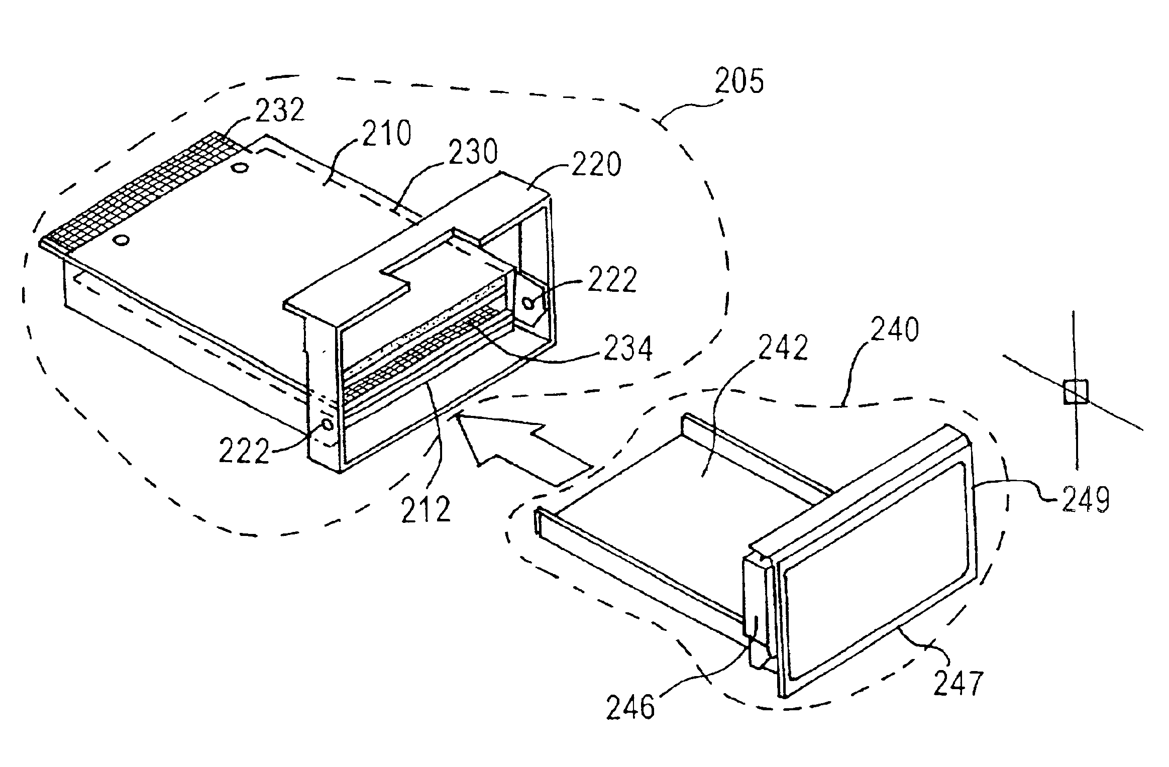 Detachable cartridge unit and auxiliary unit for function expansion of a data processing system