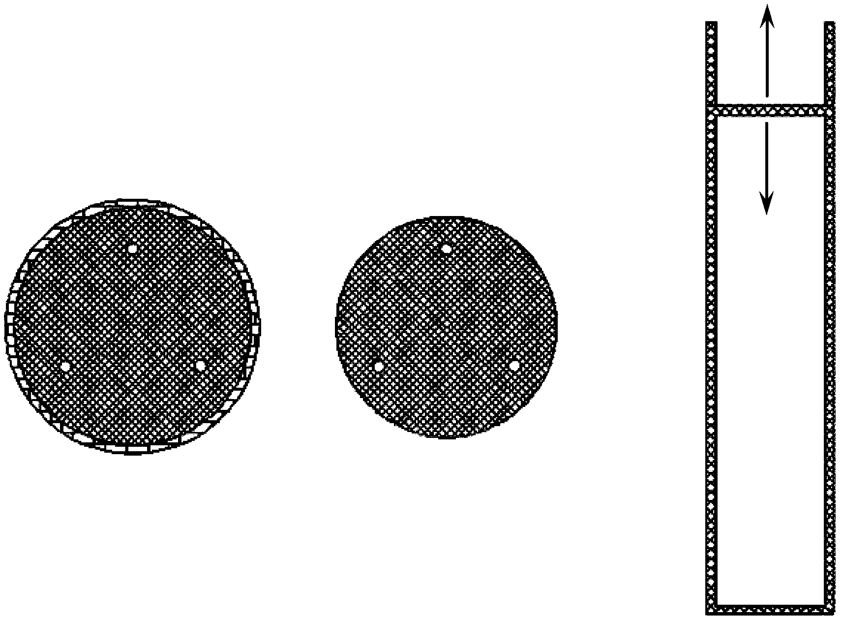 Reactor with functions of reaction product separation and disturbance increase