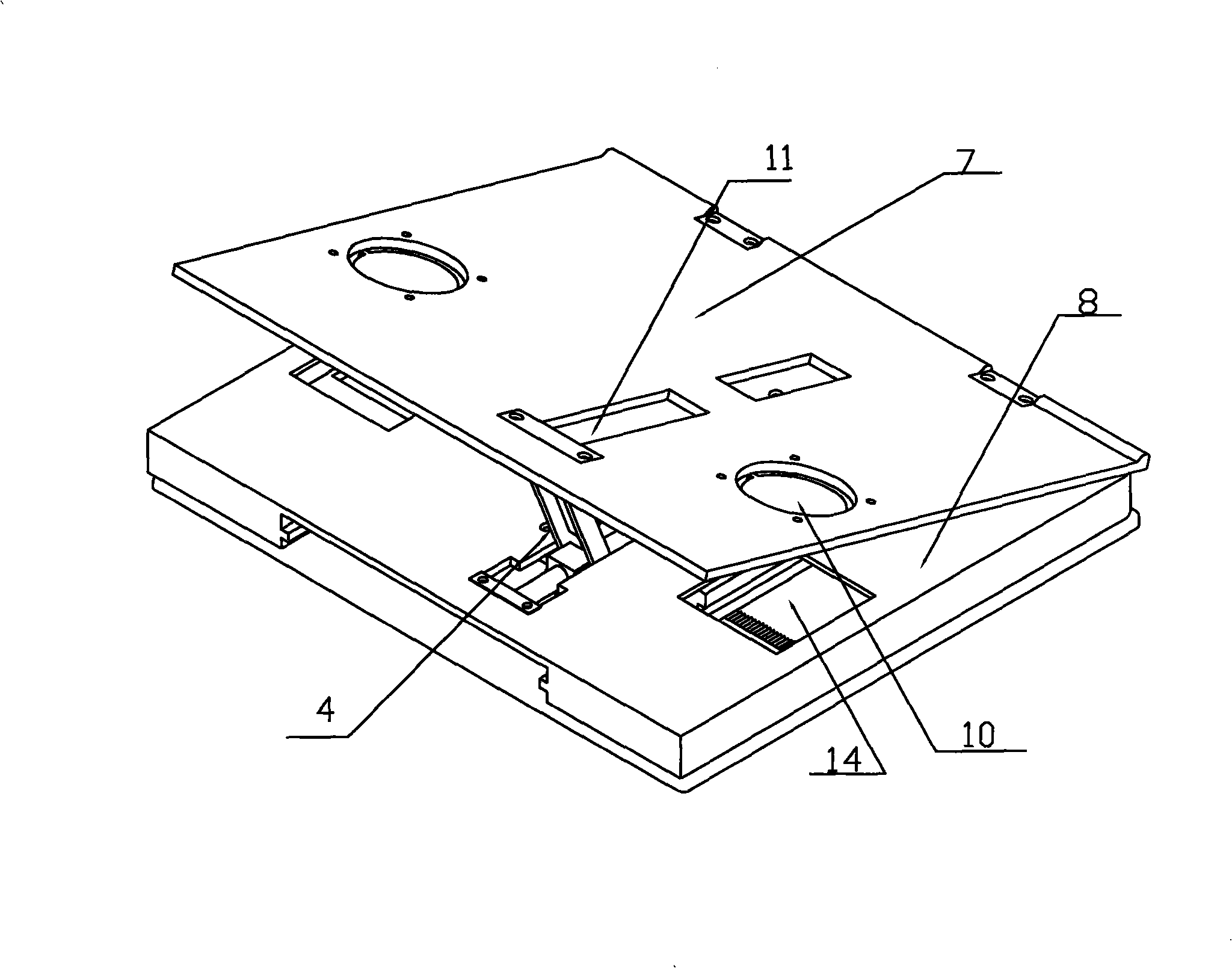 Movable support bracket of notebook computer