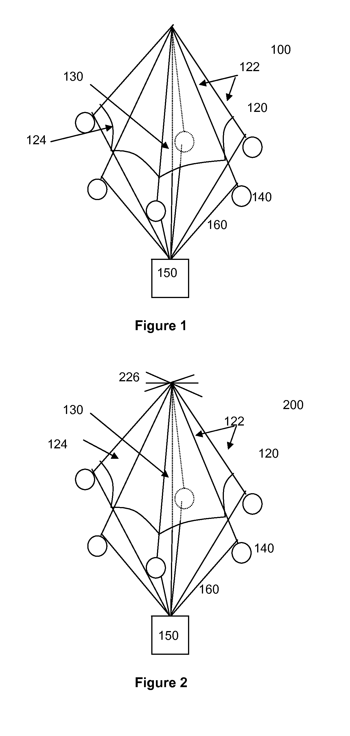 Parachute assembly for deploying a wireless mesh network