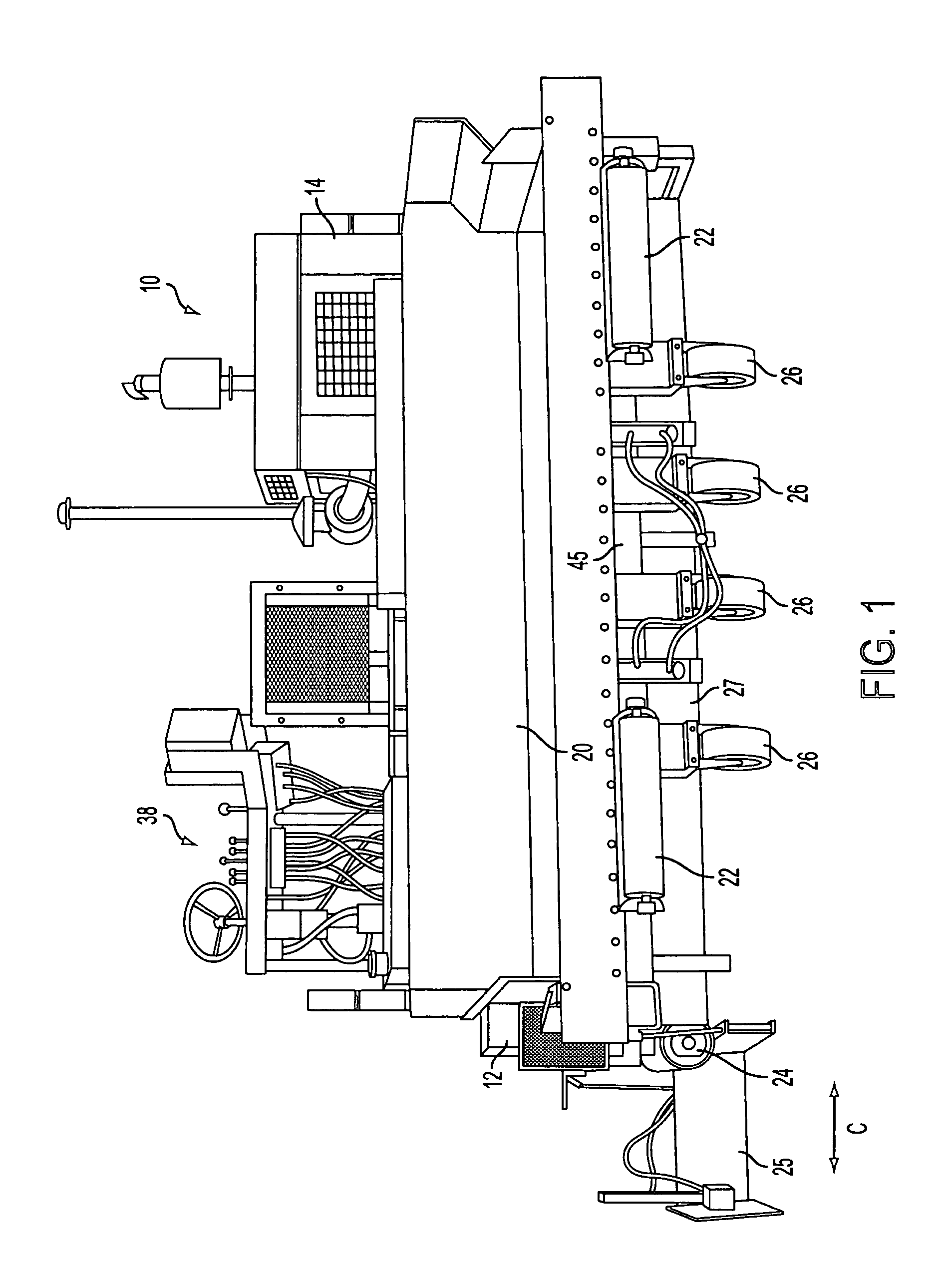Apparatus for spreading aggregate material on a road berm