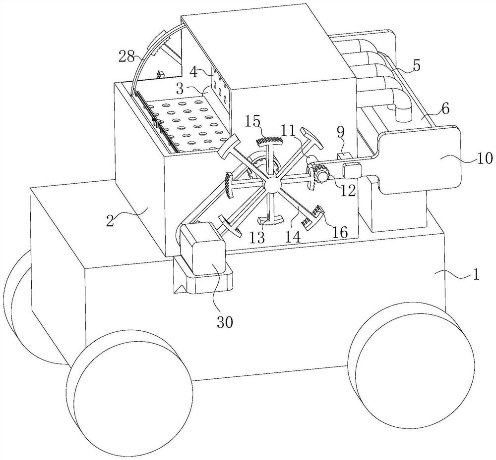 Portable tunnel blasting dust removal device