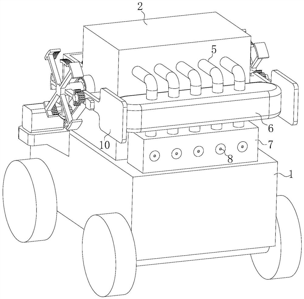 Portable tunnel blasting dust removal device