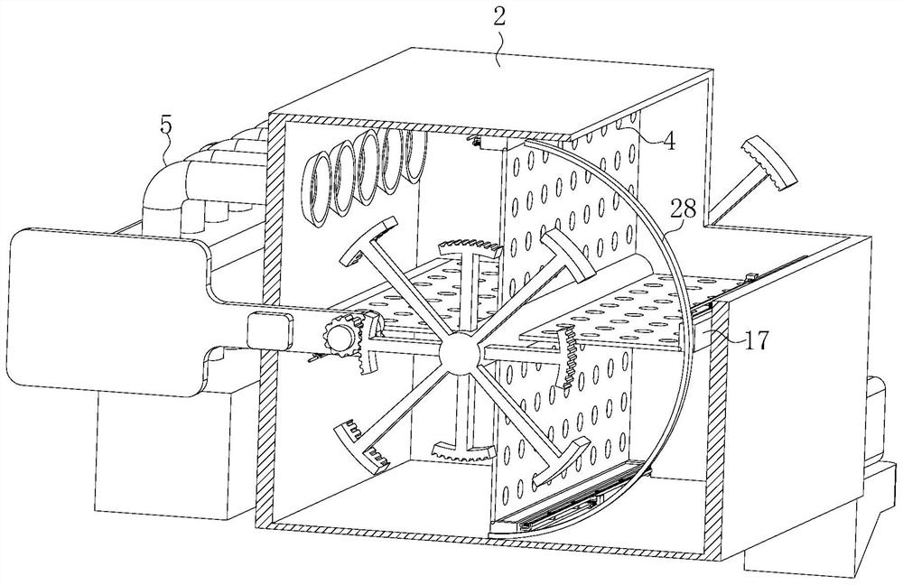 Portable tunnel blasting dust removal device