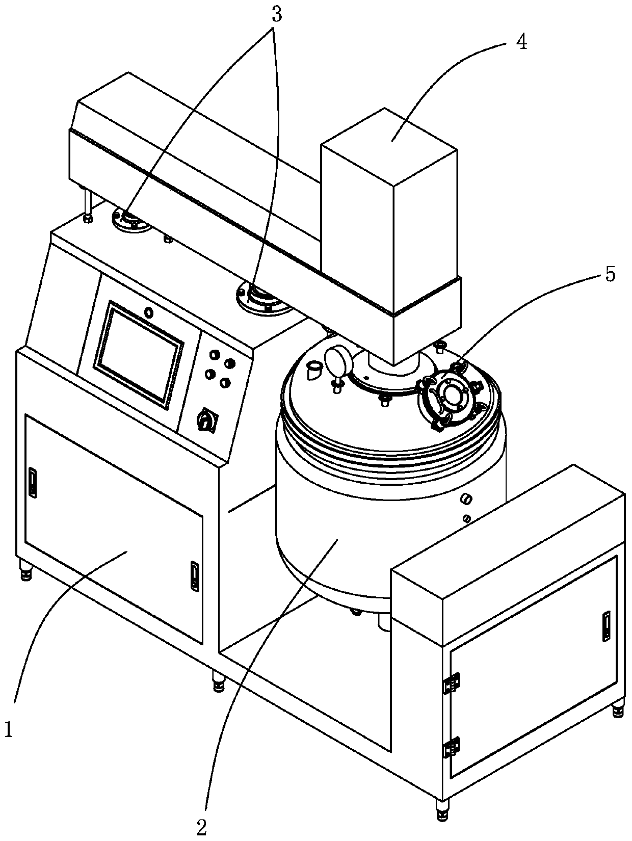 Emulsifying equipment with adjustable stirring blades