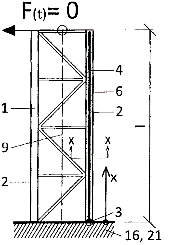 Support construction having increased structural dampening