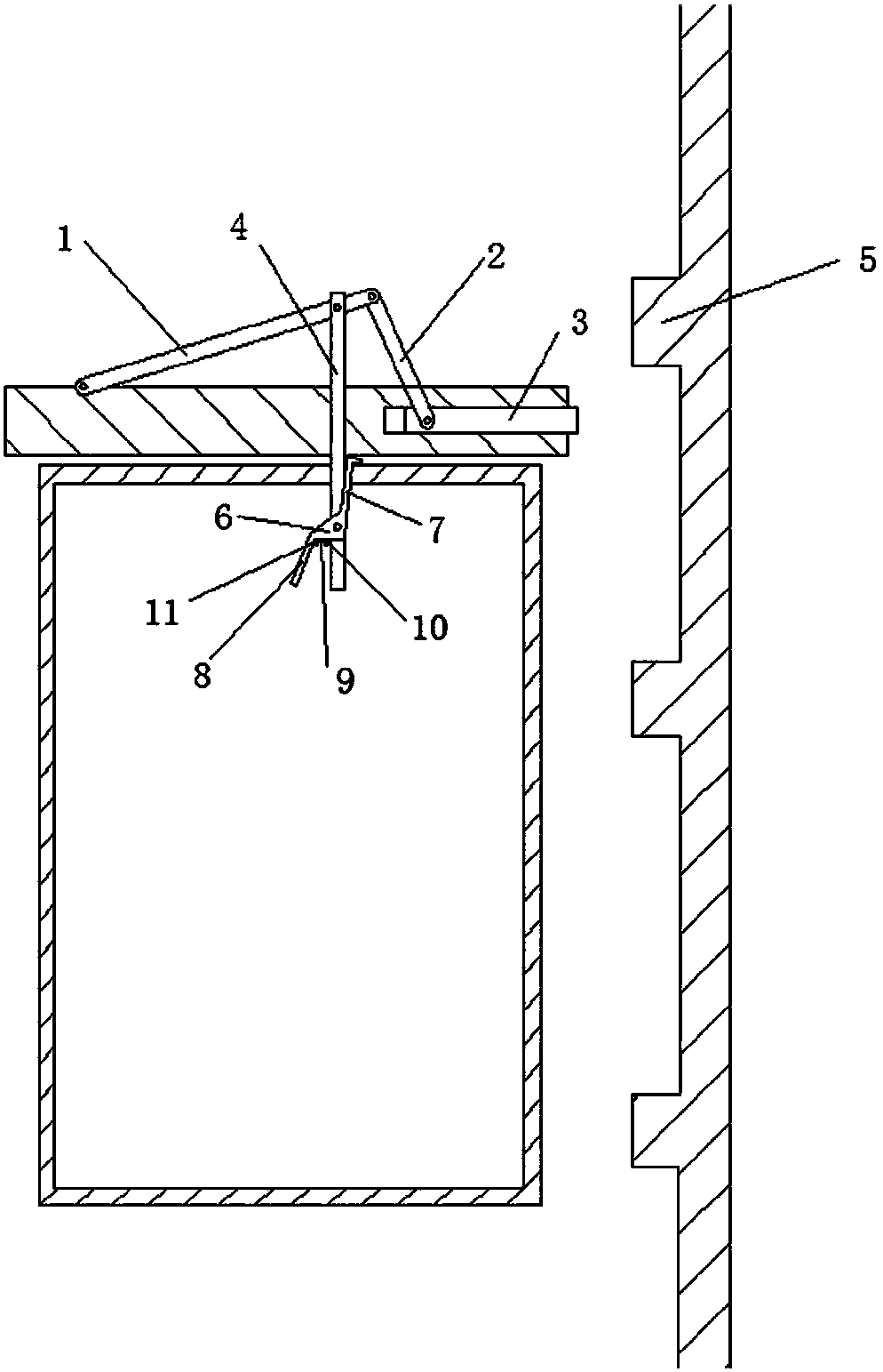 A locking device for manual fall prevention of elevators