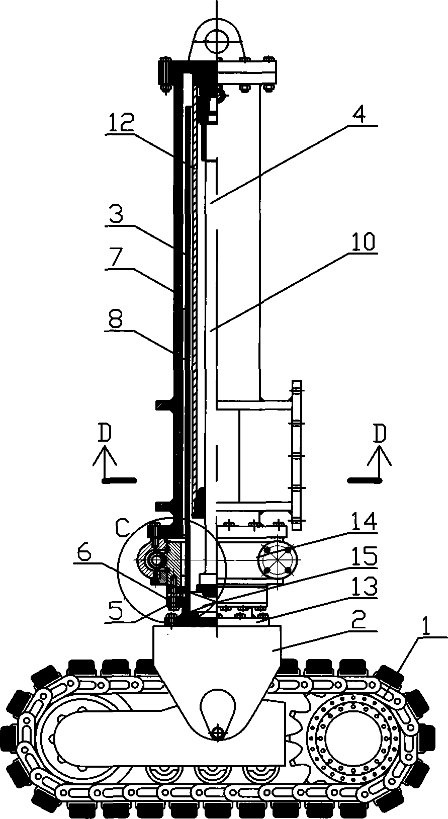 Advancement support device for spreading machine