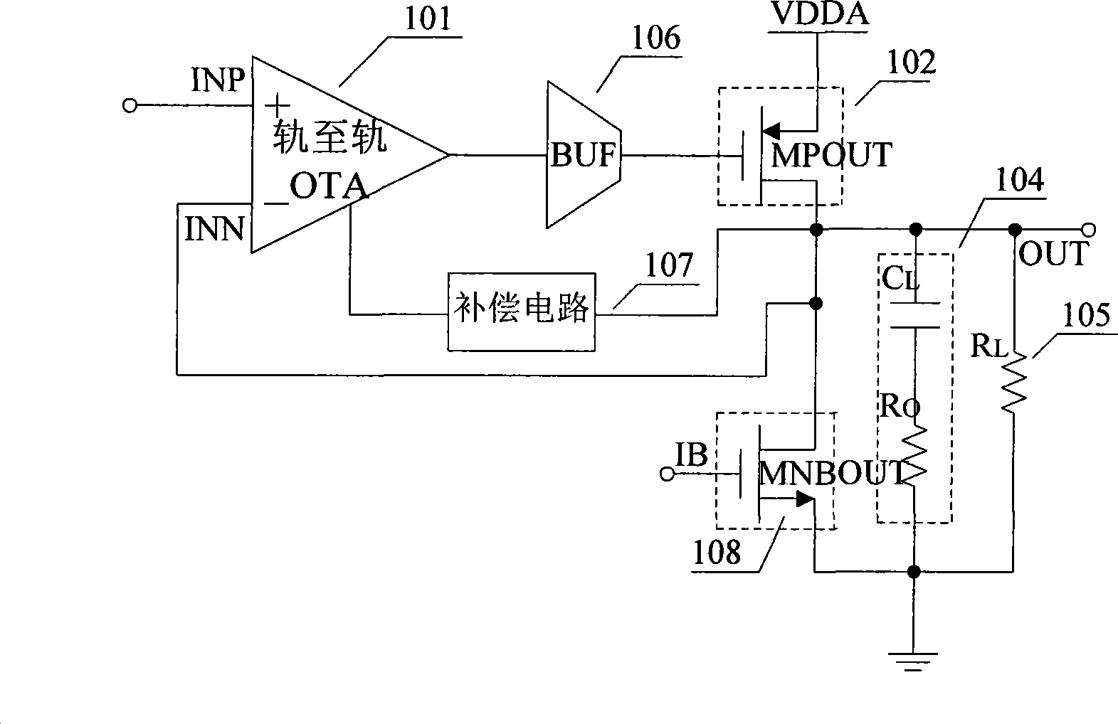 Low-voltage difference linear constant voltage regulator with novel structure
