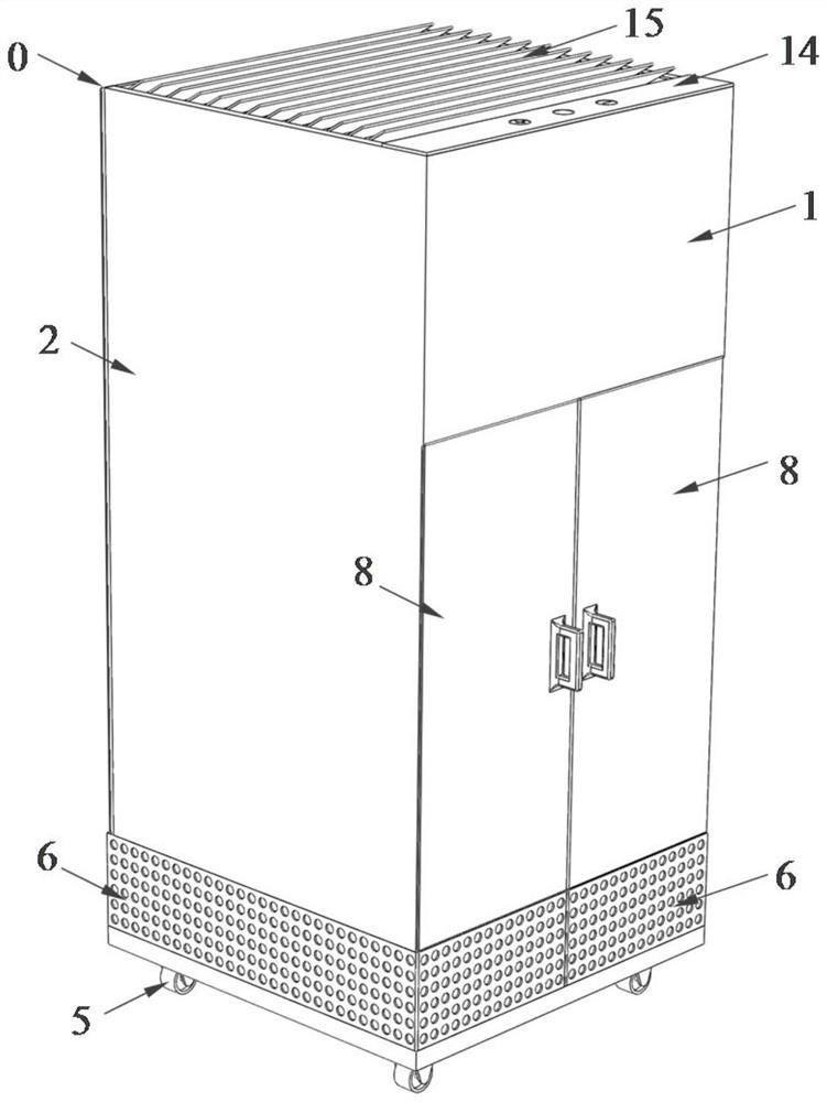 A wireless mobile air conditioner internal unit