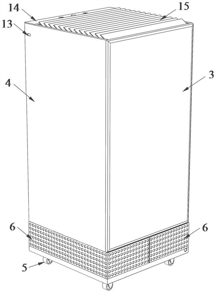 A wireless mobile air conditioner internal unit