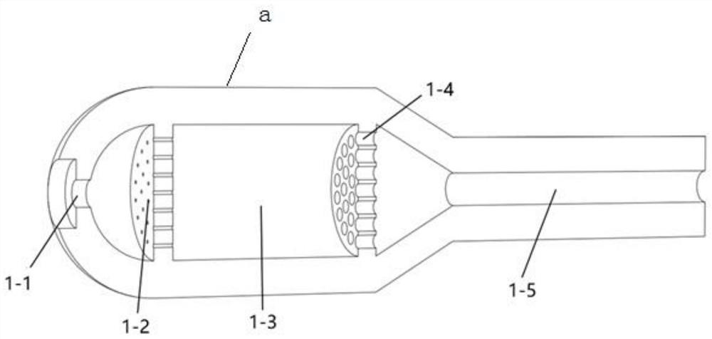 Hydrogen peroxide/kerosene rocket engine thrust chamber based on third fluid