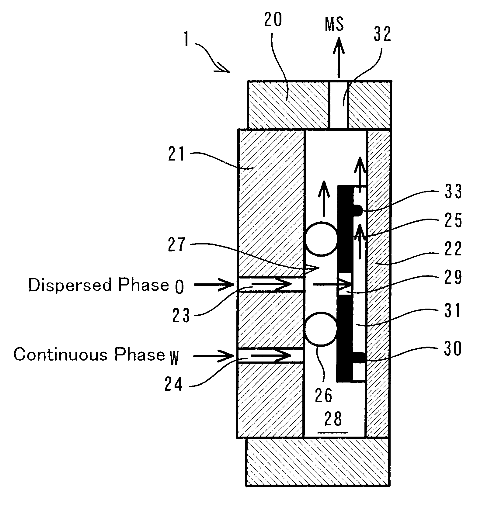 Continuous manufacturing method for microspheres and apparatus therefor