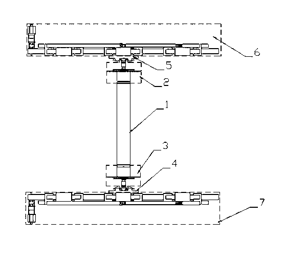 Deep-sea riser segmented model forward flow forced vibration experimental device under action of uniform flow