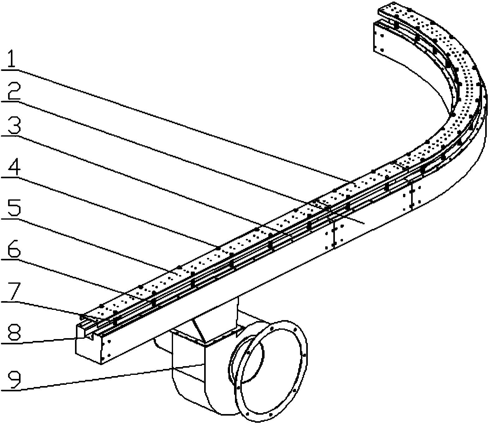 Wind conveyor for lightweight bottle