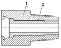 Mining drill rod male joint with fracture self-locking function and drill rod