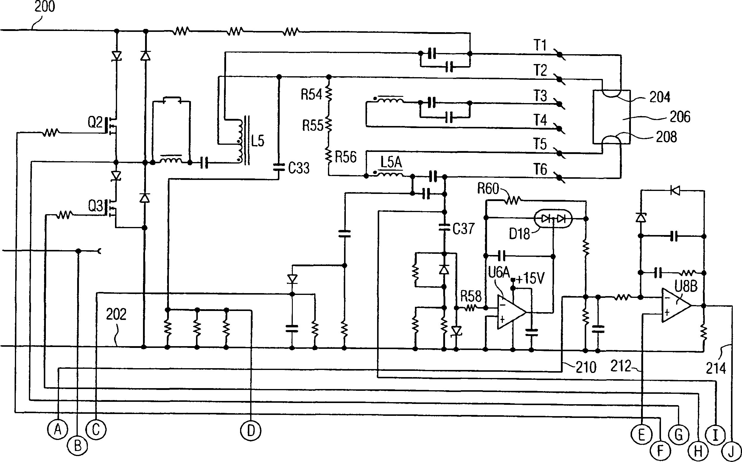 Electronic ballast with transformer interface