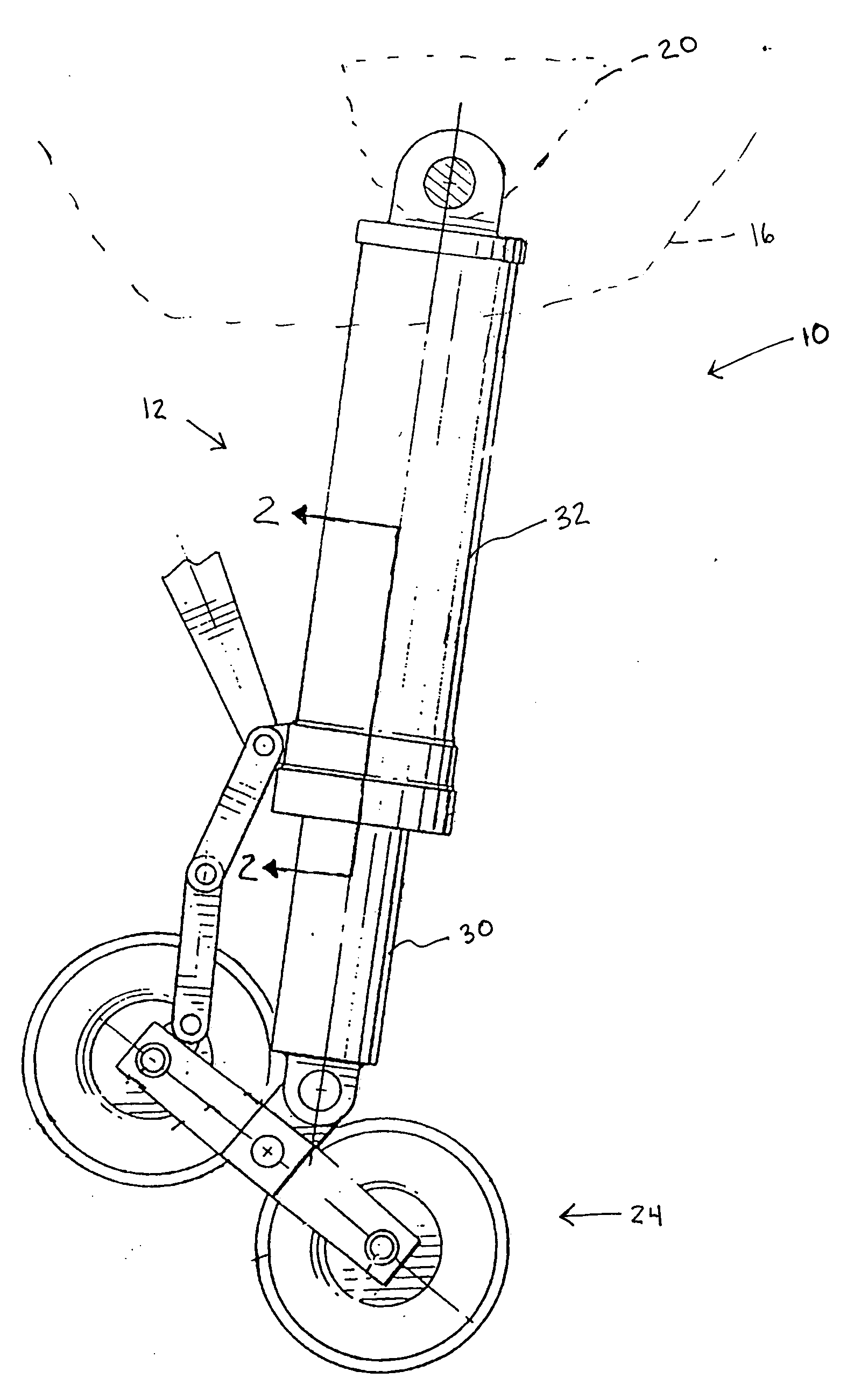 Aircraft shock strut and improved bearings therefor