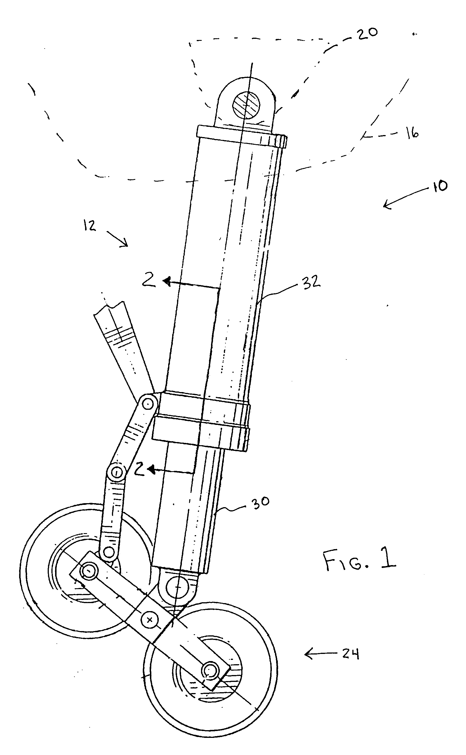 Aircraft shock strut and improved bearings therefor