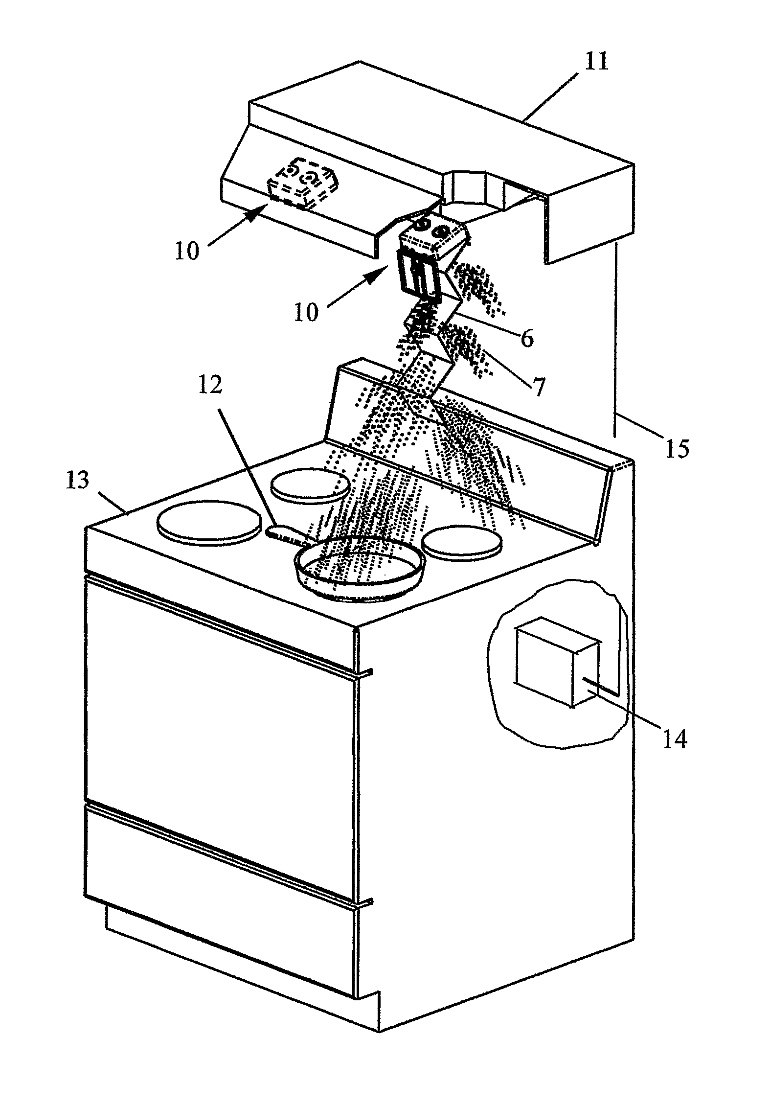 Automatic stove top fire suppression module