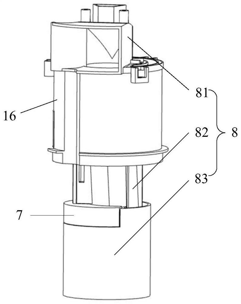Assembling assembly and method of dust information acquisition assembly, dust collection cup and cleaning device