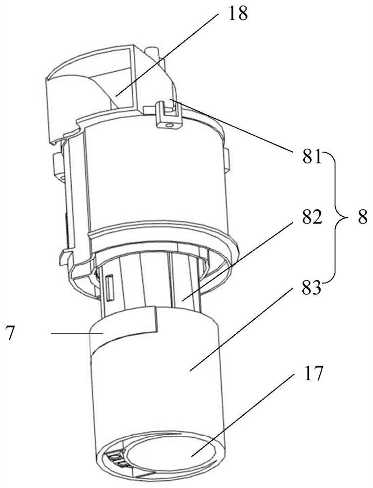Assembling assembly and method of dust information acquisition assembly, dust collection cup and cleaning device