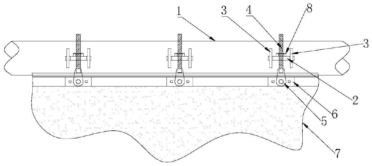 Angle-adaptive pull rod and rotating plate system