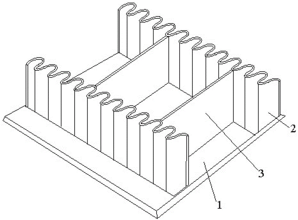 Processing method of large-inclination wavy-retaining-edge conveying belt