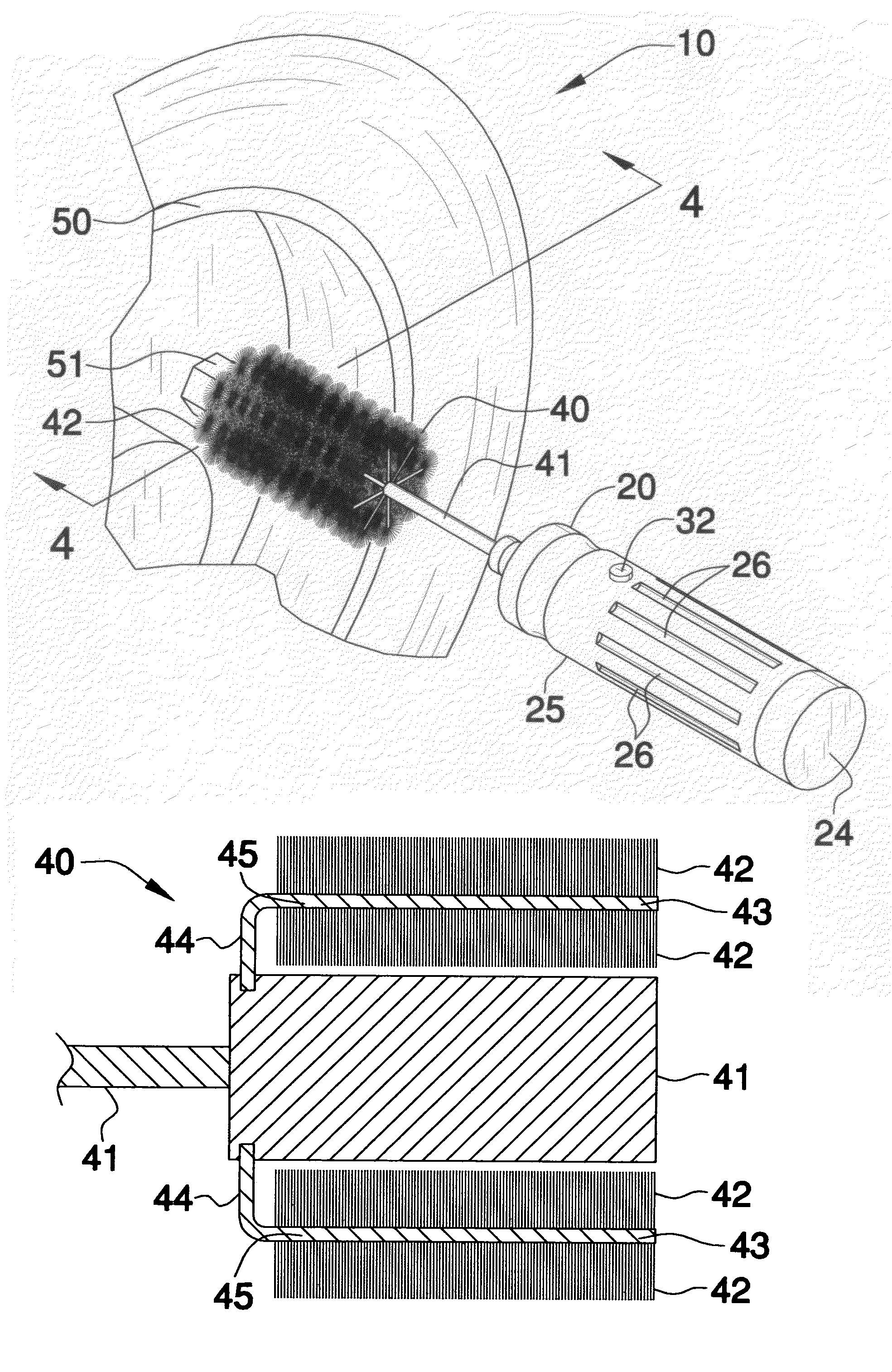 Rotatable vehicle rim cleaning device
