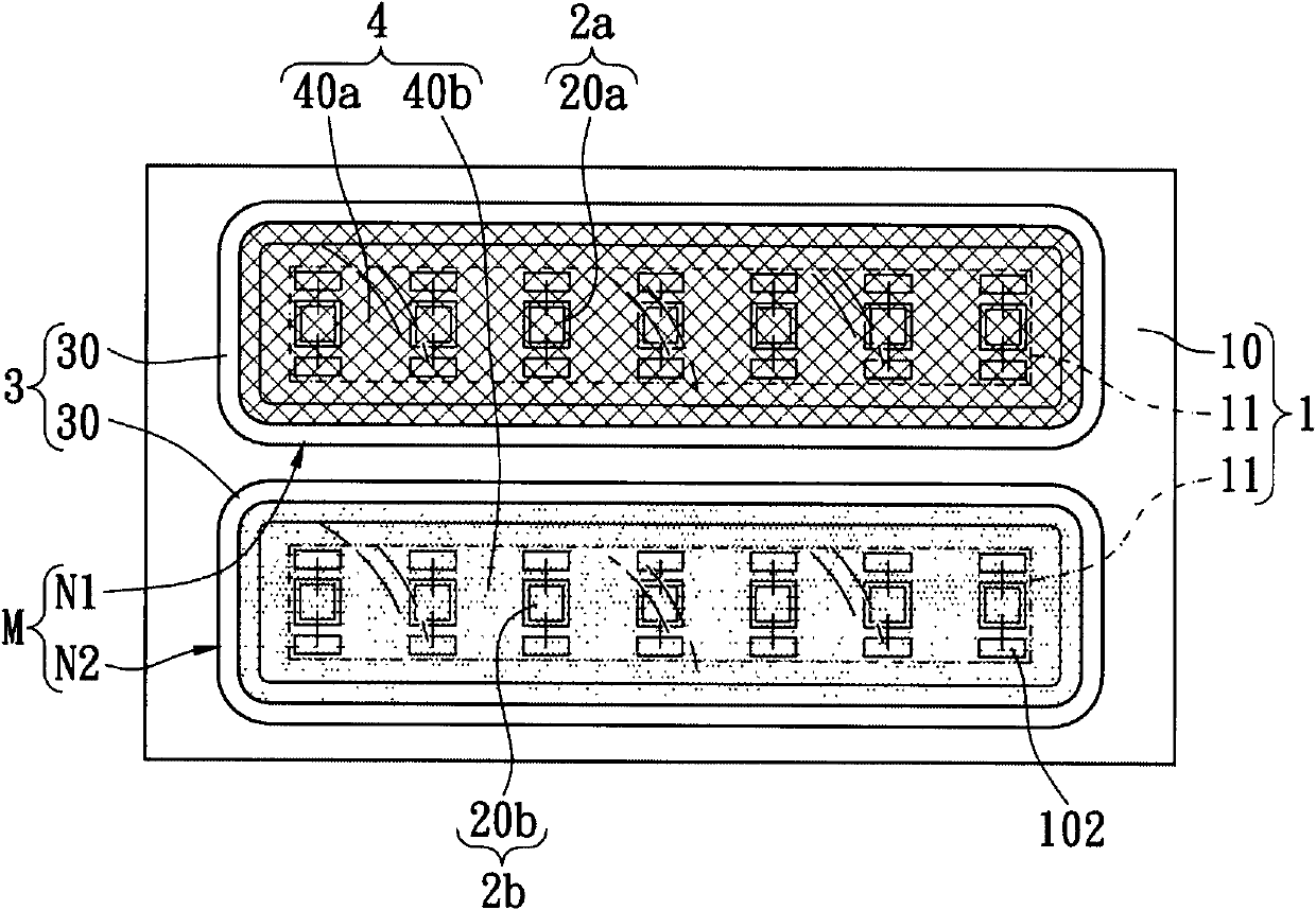 Mixed light type light emitting diode packaging structure capable of increasing color rendering and brightness