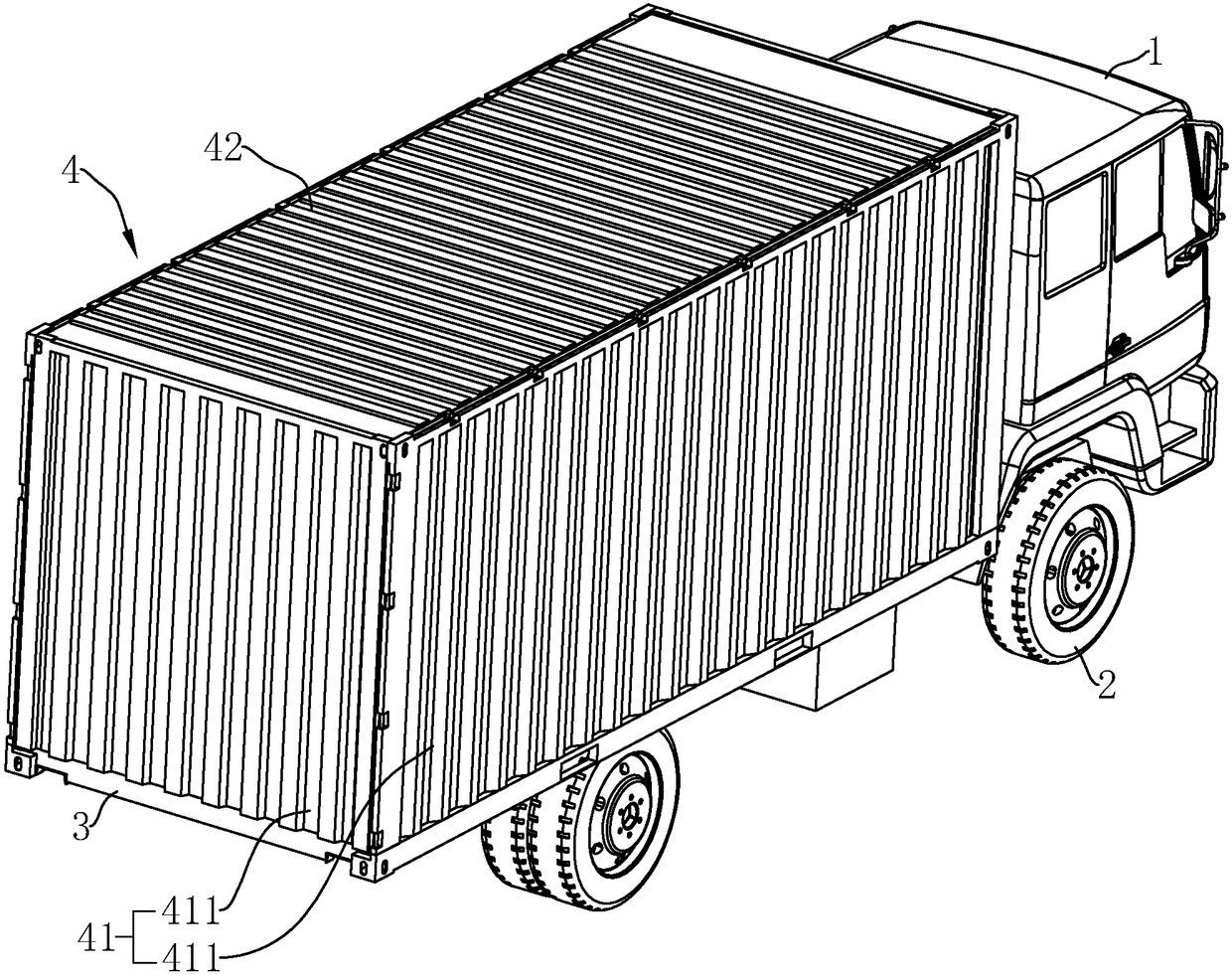 Flat plate transport vehicle with vertical flip opening type box covers