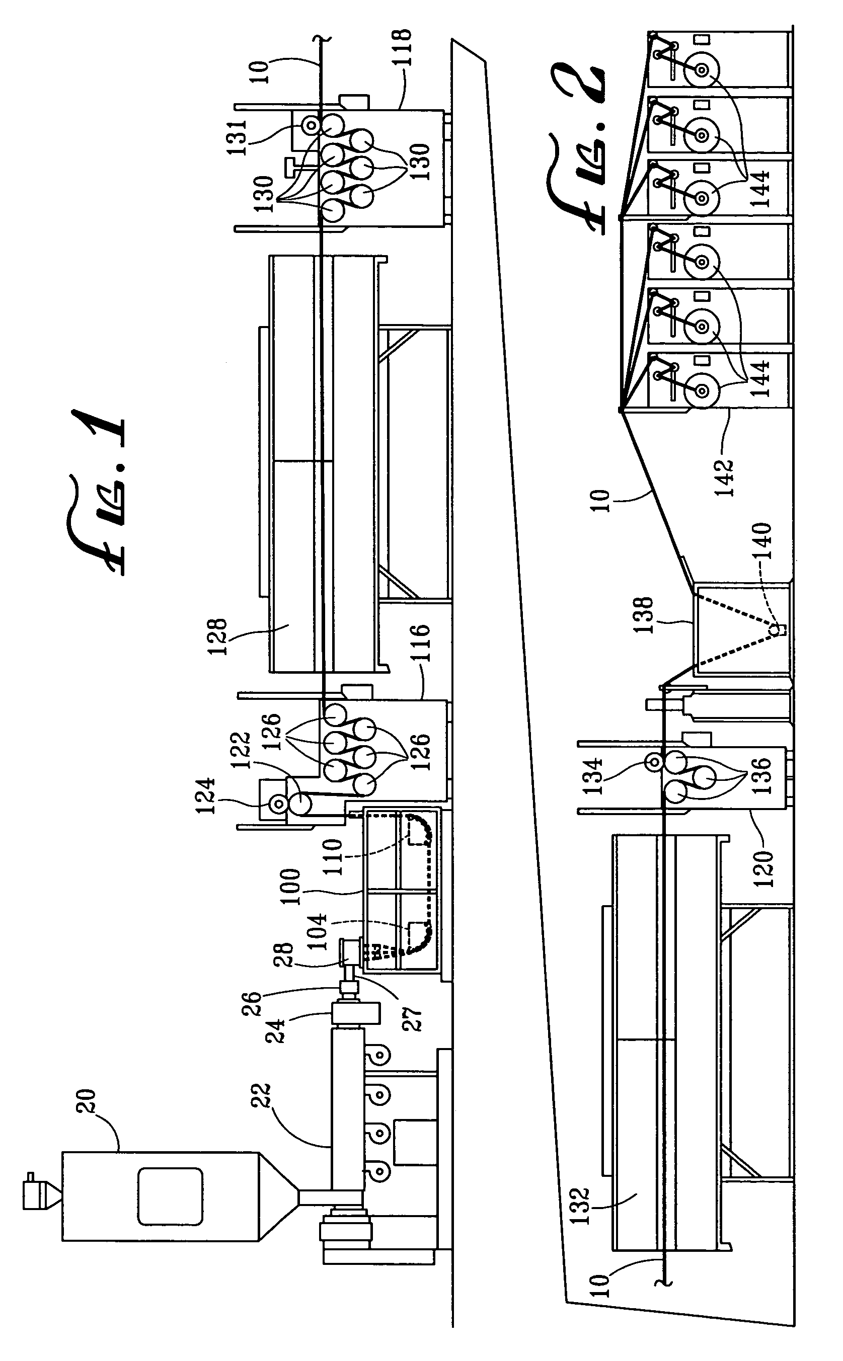 Assembly for use in continuously forming one or more lengths of noise attenuating flexible cutting line for use in rotary vegetation trimmers