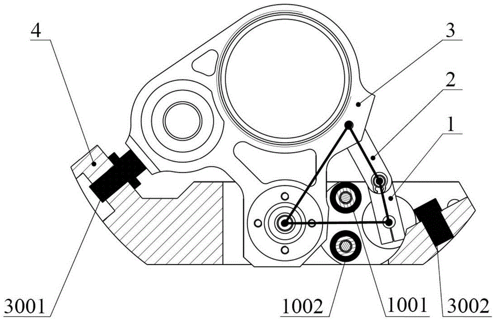 Four-connecting-rod elastic switching mechanism
