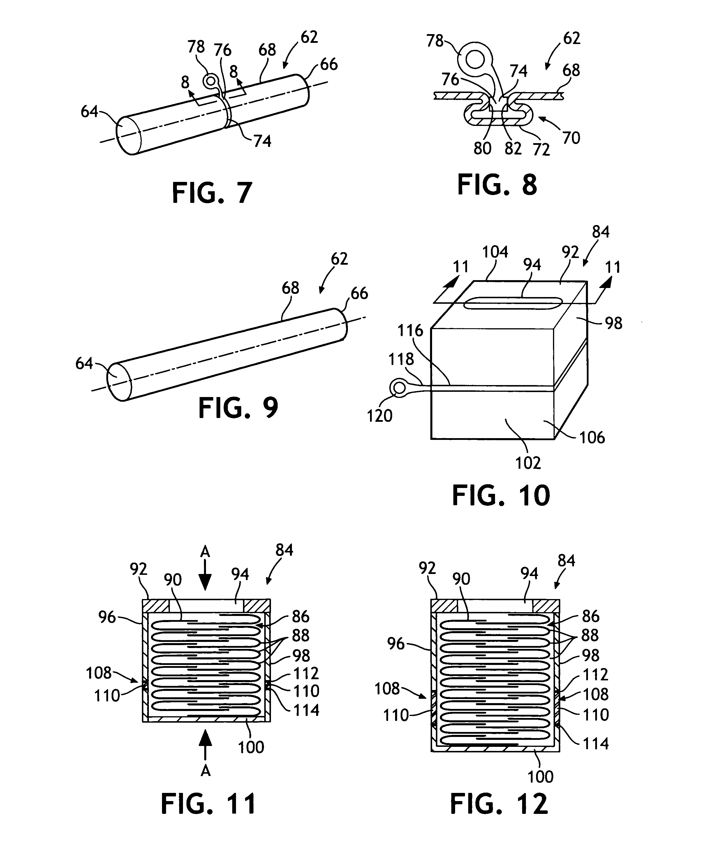 Compressed package having an expansion mechanism