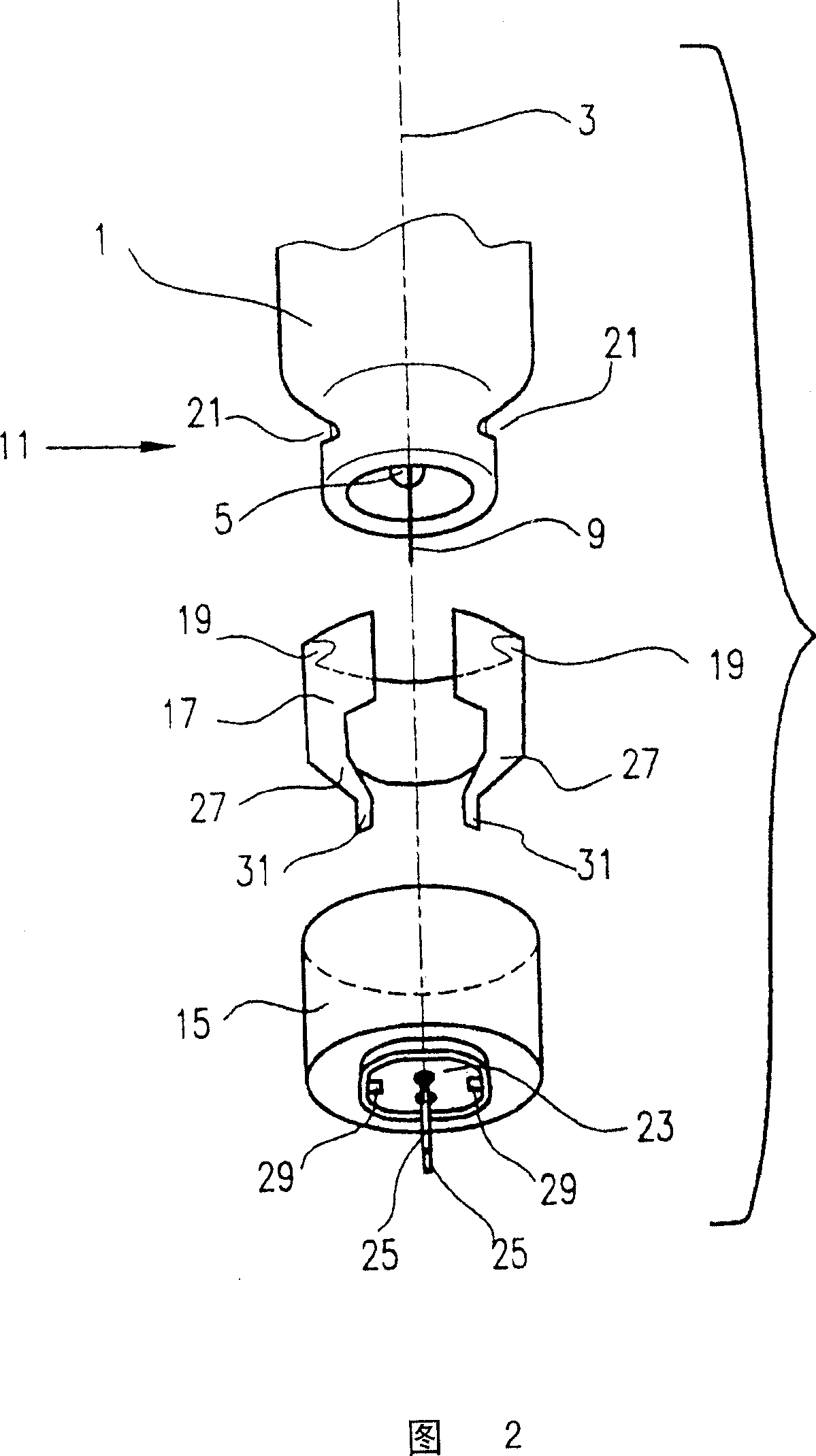 Base for low pressure discharge lamps