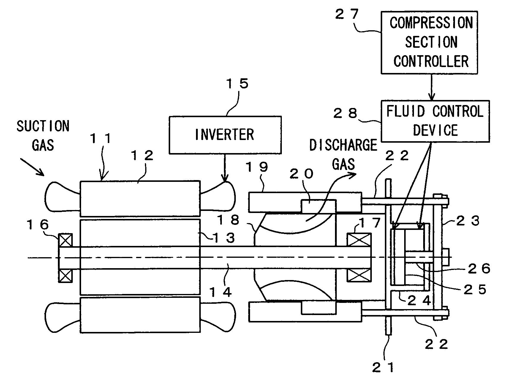 Variable inner volume ratio-type inverter screw compressor