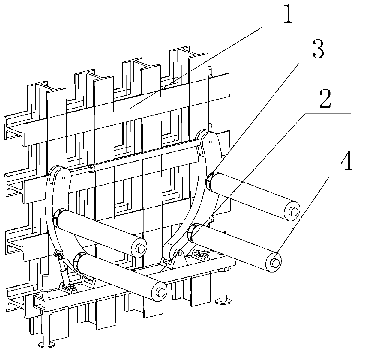 Bearing mechanism and construction method for underground pipeline jacking device