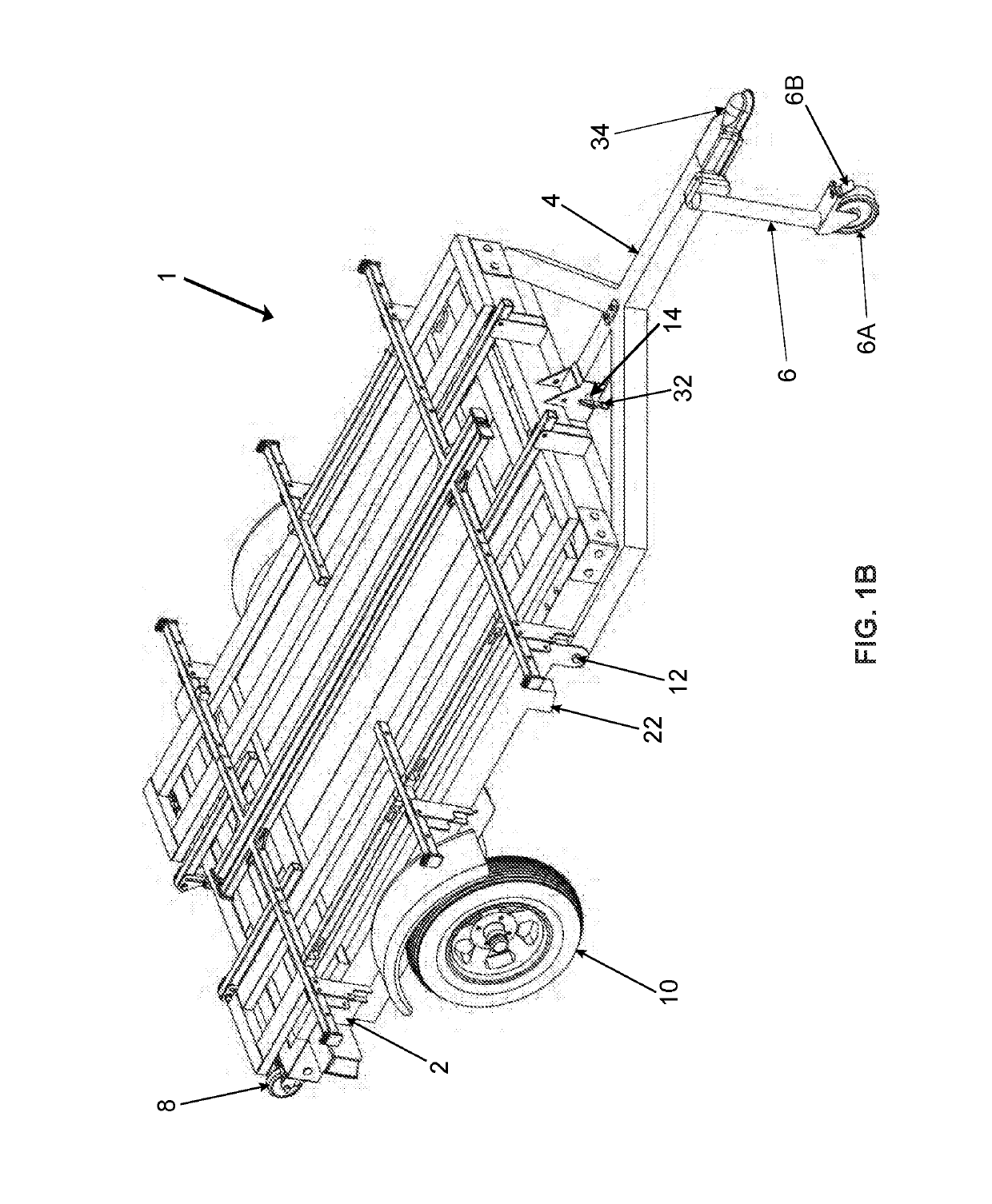 Folding trailer for stowage and methods of use