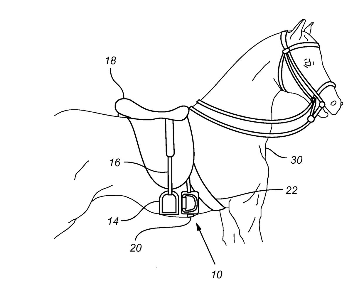 System for use in horseback riding