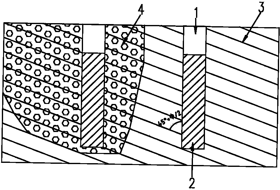 Blasting construction method based on certain angle formed between boreholes and joints