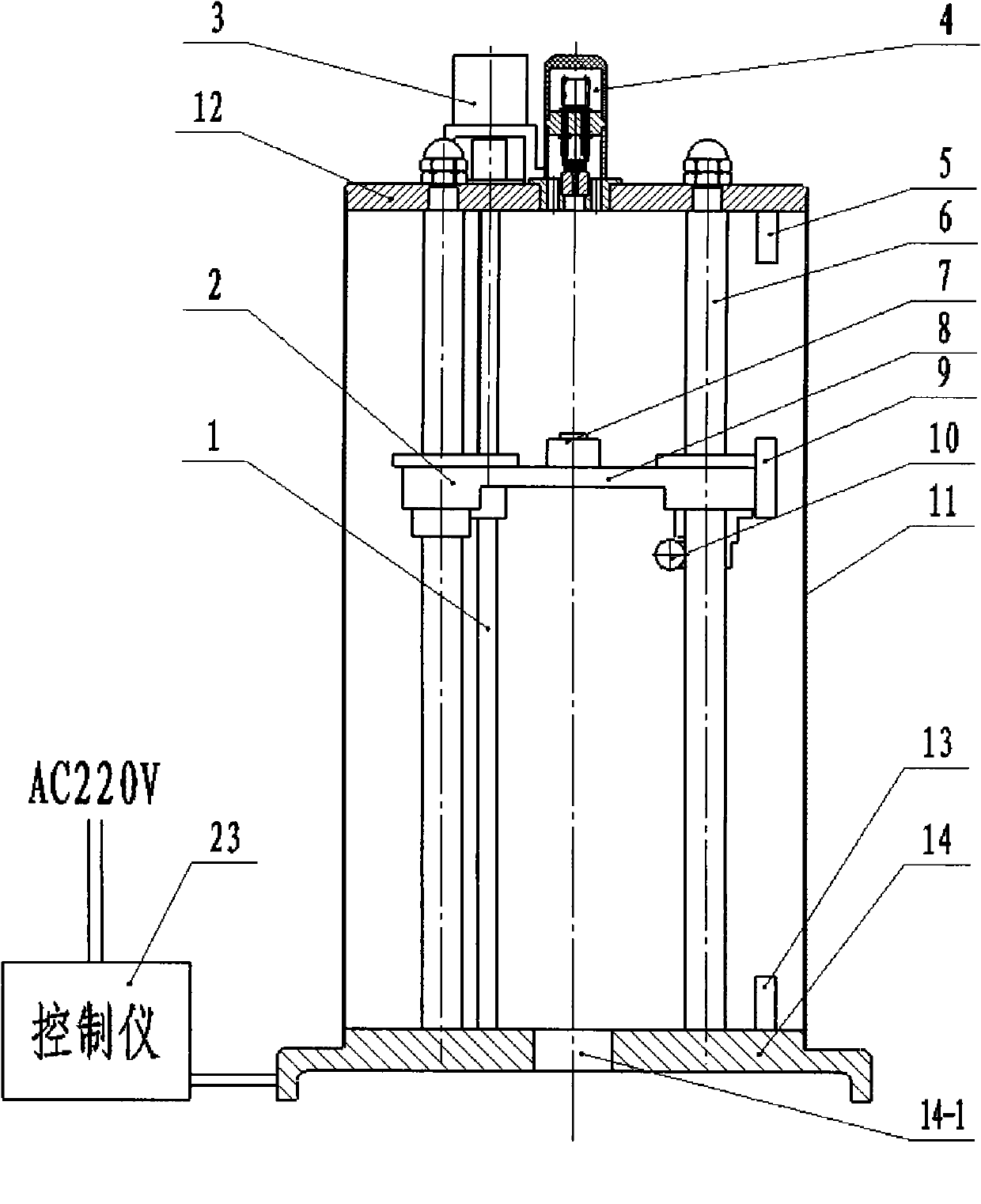 Test instrument of flame sensitivity of loading material for initiating explosive device