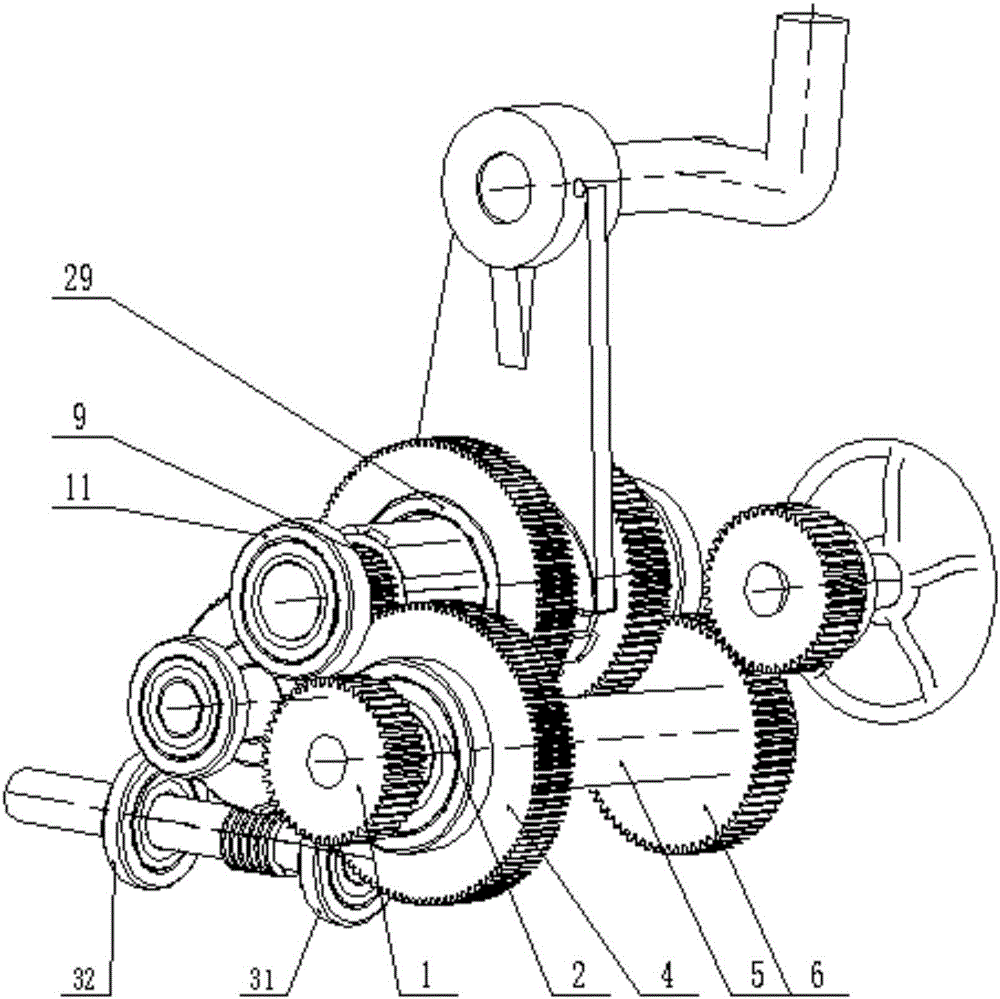 Worm-gear transmission system of reel irrigator