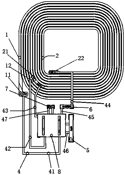 A multiplexing device of NFC coil and wireless charging coil