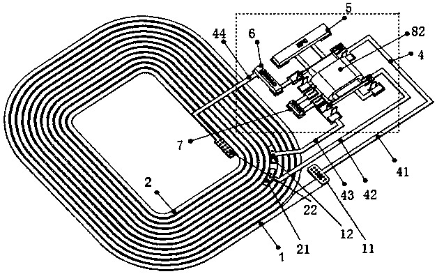 A multiplexing device of NFC coil and wireless charging coil