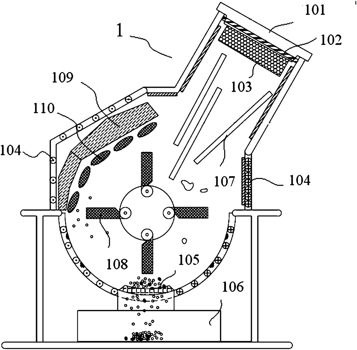 Green recycling system and method for glass tube of waste and old fluorescent lamp