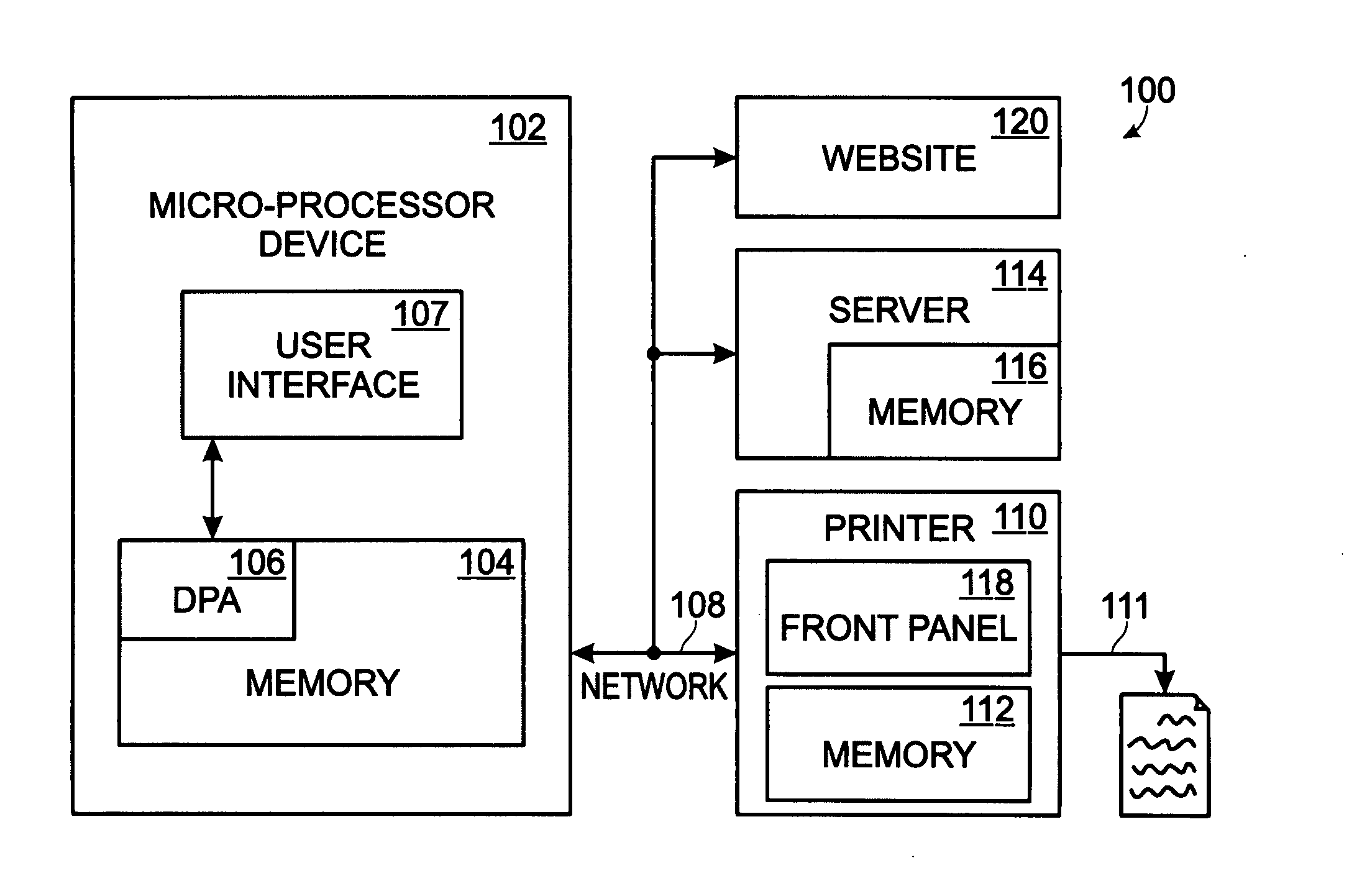 System and method for delivering native structure document printing instructions