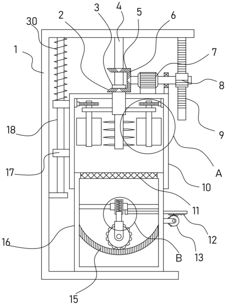 Grain crushing and grinding device for food processing