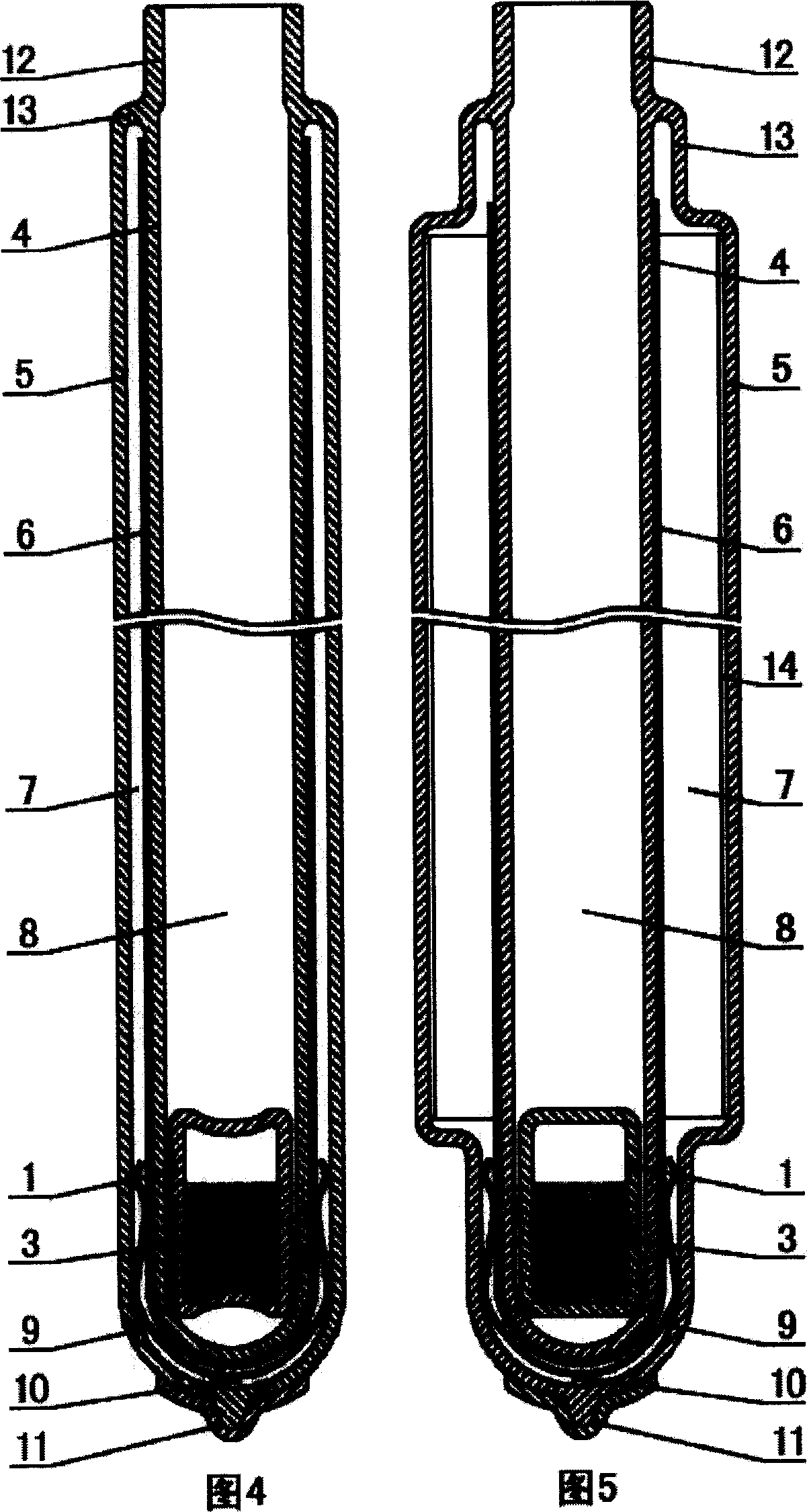 Heat conduction and thermal insulation device of vacuum collector tube